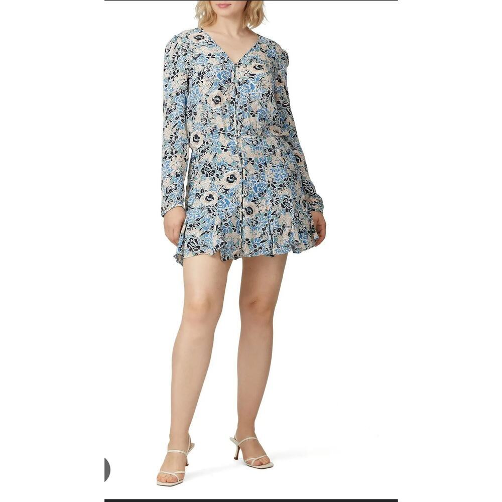 Veronica Beard Riggins Floral Mini Silk Dress Size: 4